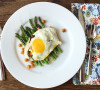 Smoky Chickpeas with Asparagus and Eggs